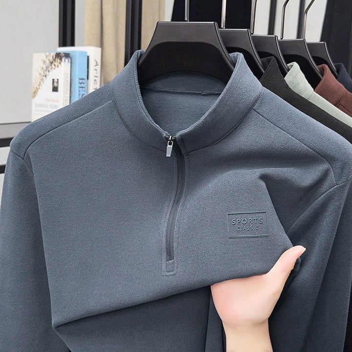 Herren-Sweatshirt mit Reißverschluss und Stehkragen