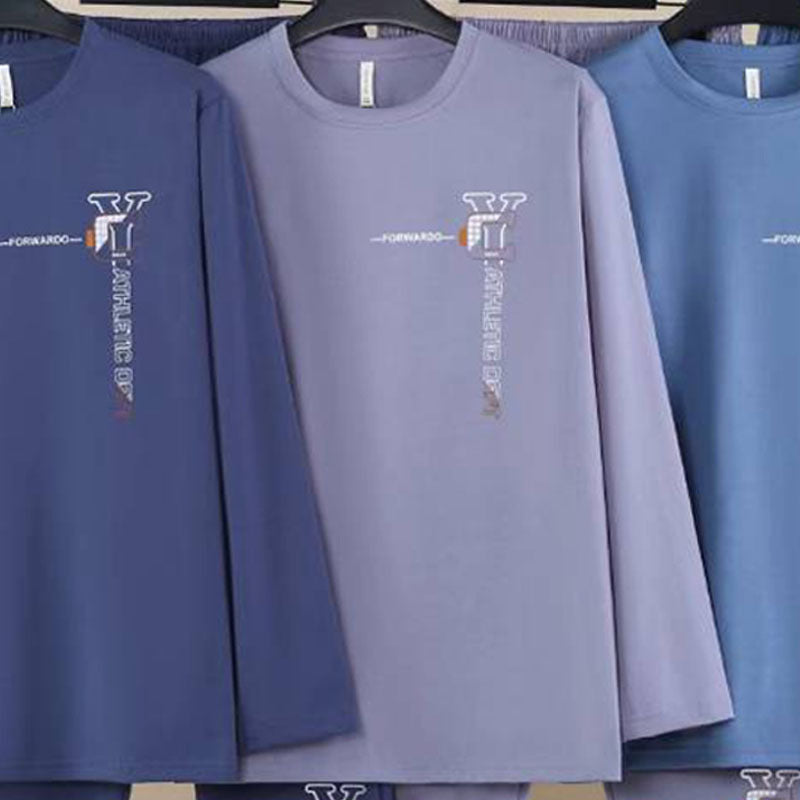 Herren-Pyjama-Set aus gekämmter Baumwolle, elastisch