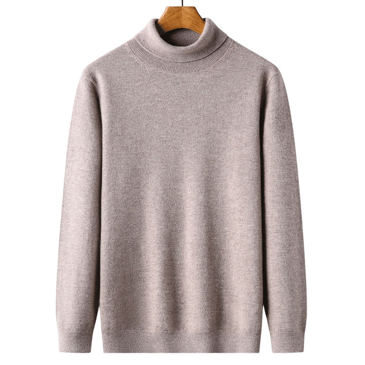Herren-Wollpullover, Rollkragen, klassisches Design