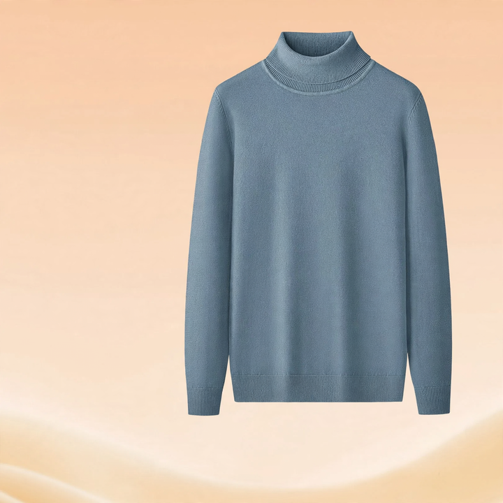 Warmer Herren-Rollkragenpullover, gefüttert