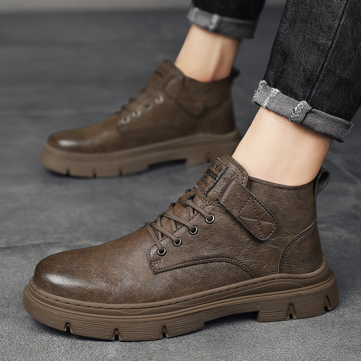 Gefütterte Retro-Stiefel, rutschfest