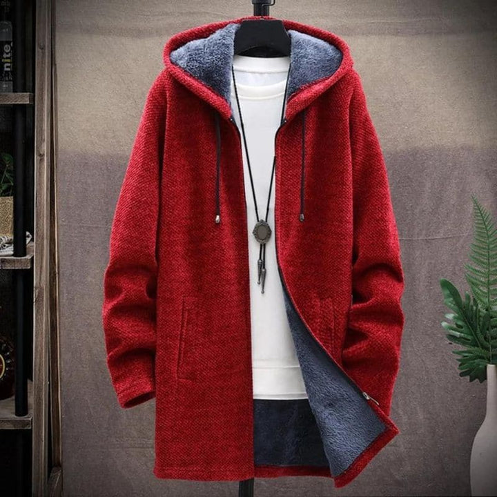 Drune | Jacke - Wollmischung - Kordelzugkapuze - Gefüttert und Warm - Reißverschluss & Seitentaschen