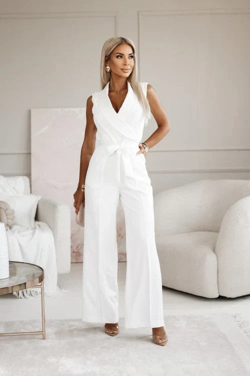 Drune | Jumpsuit Mit V-Ausschnitt Und Gürtel
