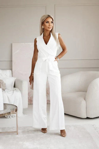 Drune | Jumpsuit Mit V-Ausschnitt Und Gürtel
