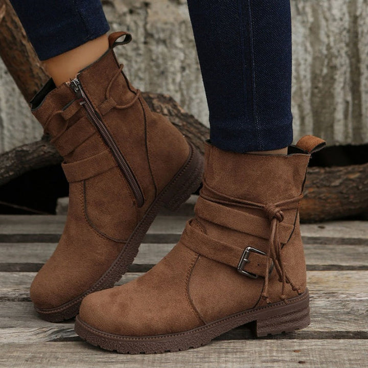 Drune | Casual Damenstiefel mit Schnalle