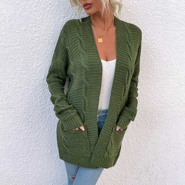 Drune | Cardigan - Strick - Offene Front - Lockere Passform - Mit Taschen - Langarm