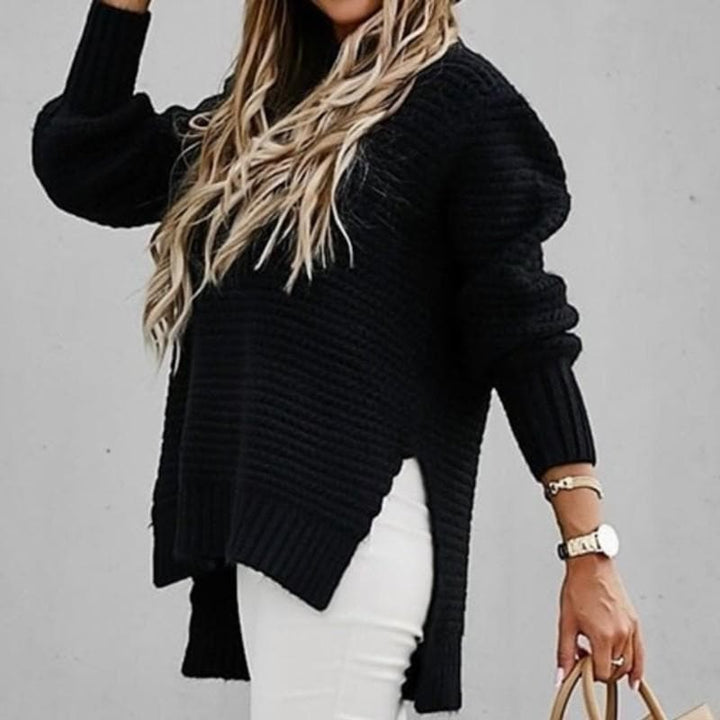 Drune | Strickpullover - Oversized Schnitt - Hoher Ausschnitt - Weich und Warm