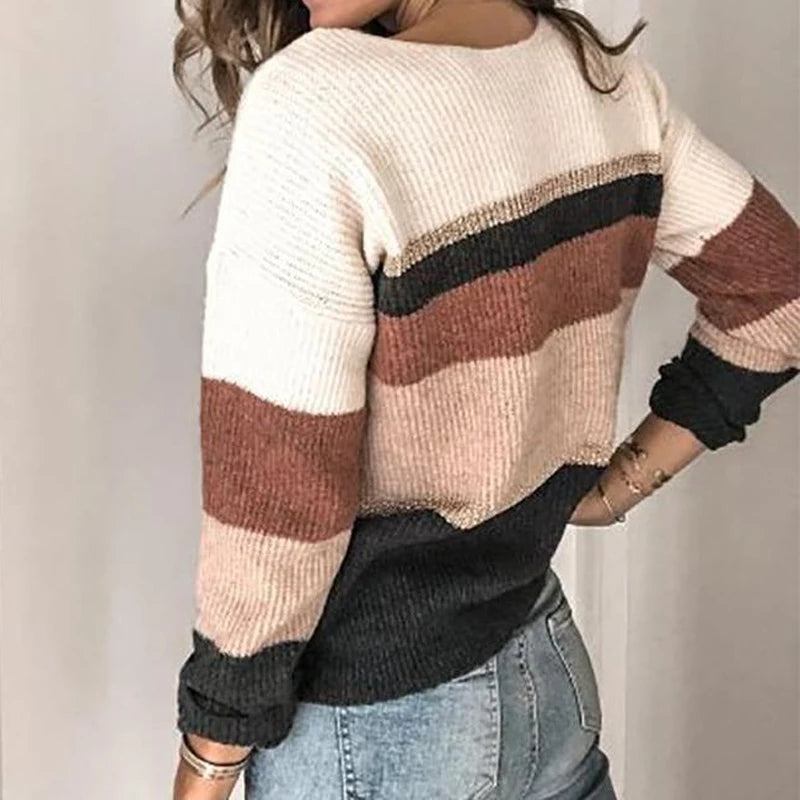Drune | Strickpullover - V-Ausschnitt - Lockere Passform - Weich und Bequem - Lange Ärmel