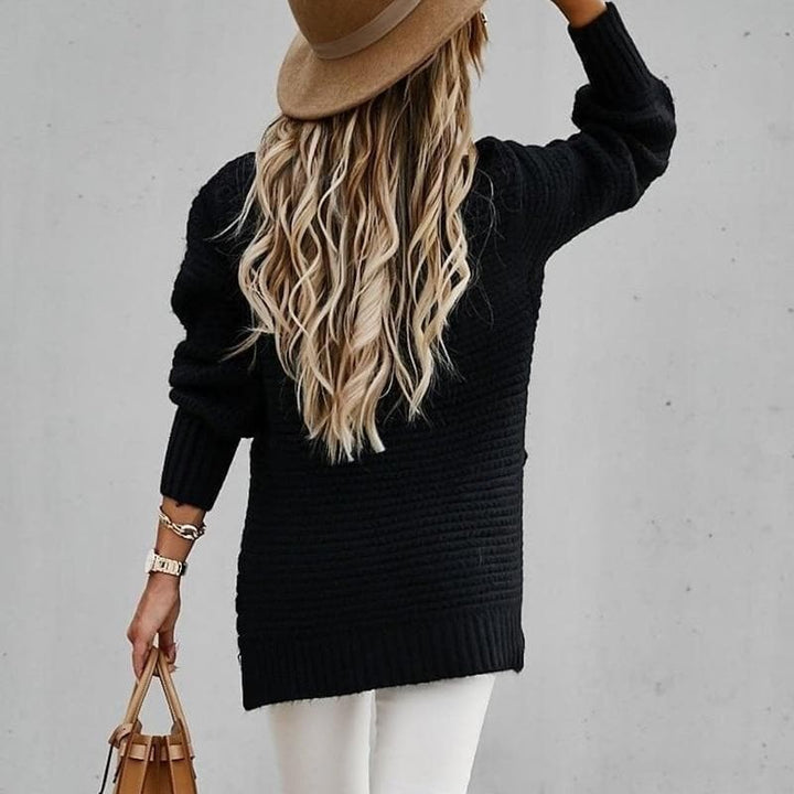 Drune | Strickpullover - Oversized Schnitt - Hoher Ausschnitt - Weich und Warm