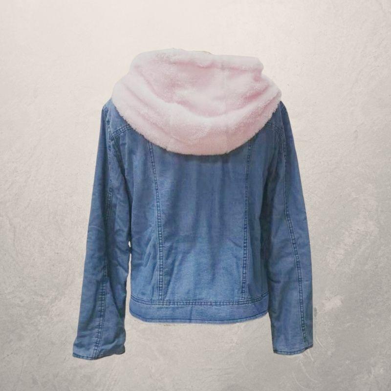 Drune | Denimjacke mit Plüschfutter Baumwollmischung Warm und Stilvoll