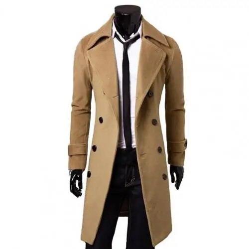 Drune | Trenchcoat Winddichte Jacke mit doppelter Knopfreihe