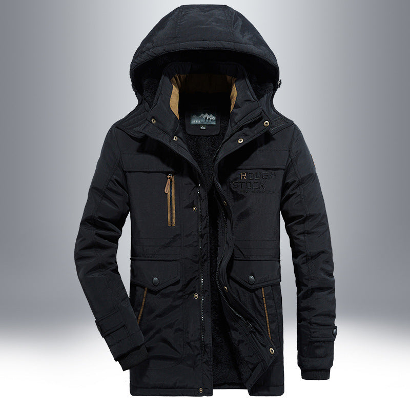 Herren Wetterfeste Parkajacke mit Kapuze Drune