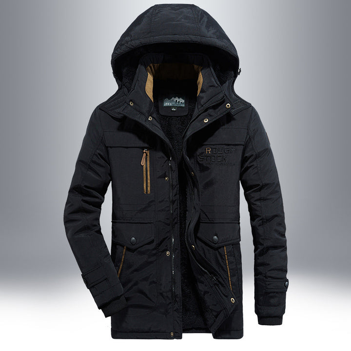 Herren Wetterfeste Parkajacke mit Kapuze Drune
