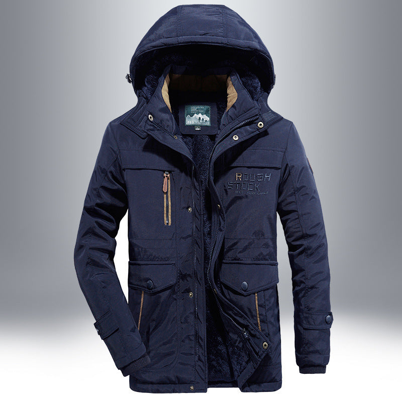 Herren Wetterfeste Parkajacke mit Kapuze Drune