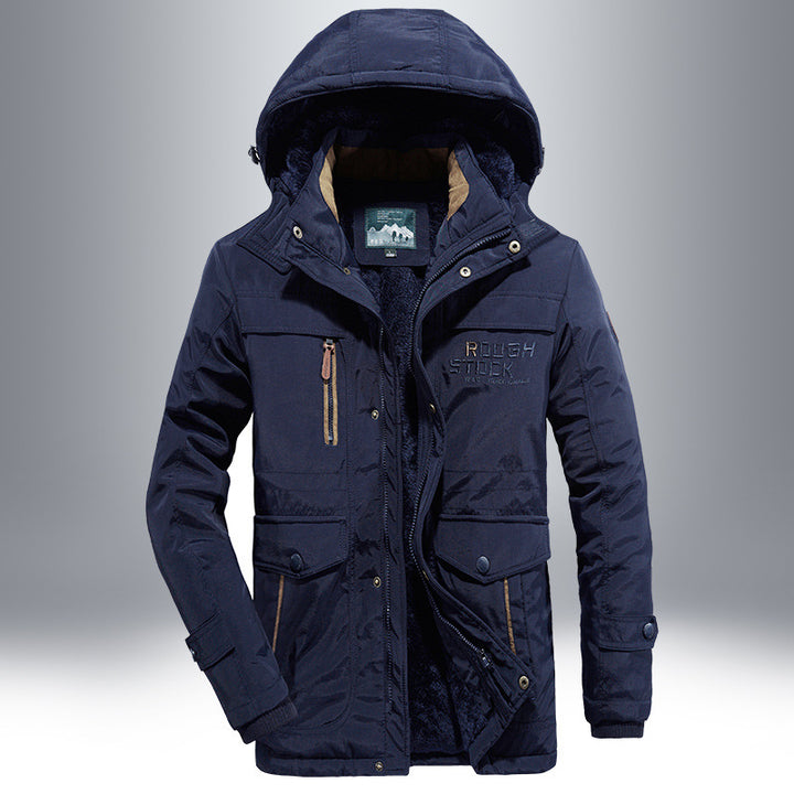 Herren Wetterfeste Parkajacke mit Kapuze Drune