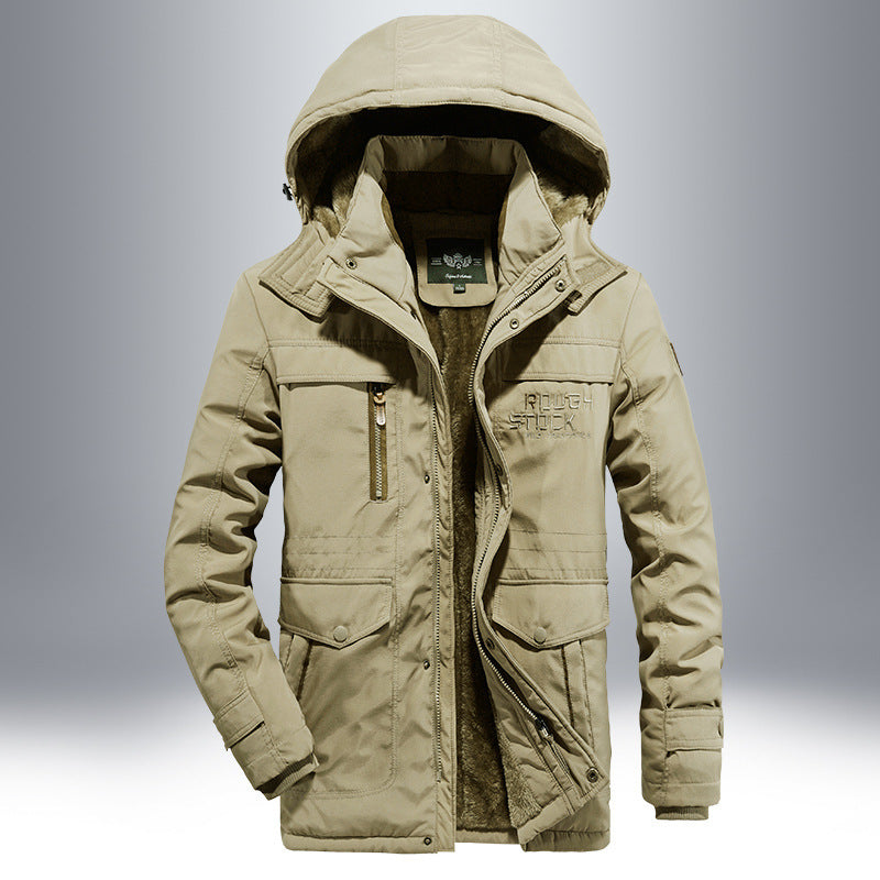 Herren Wetterfeste Parkajacke mit Kapuze Drune