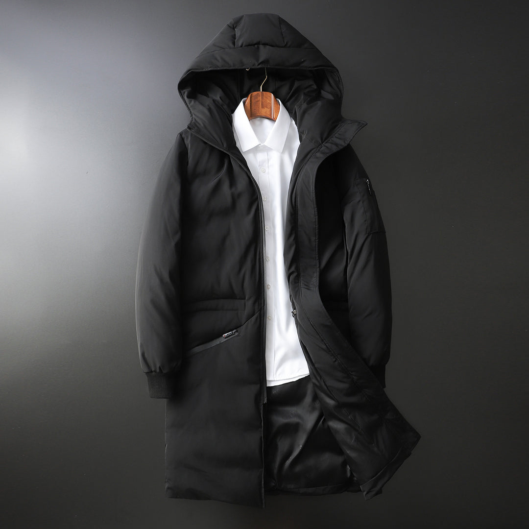 Herren Wattierter Langparka mit Kapuze und winddichtem Schutz Drune
