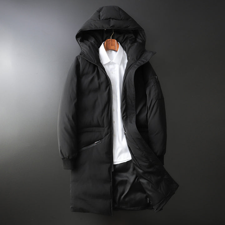 Herren Wattierter Langparka mit Kapuze und winddichtem Schutz Drune