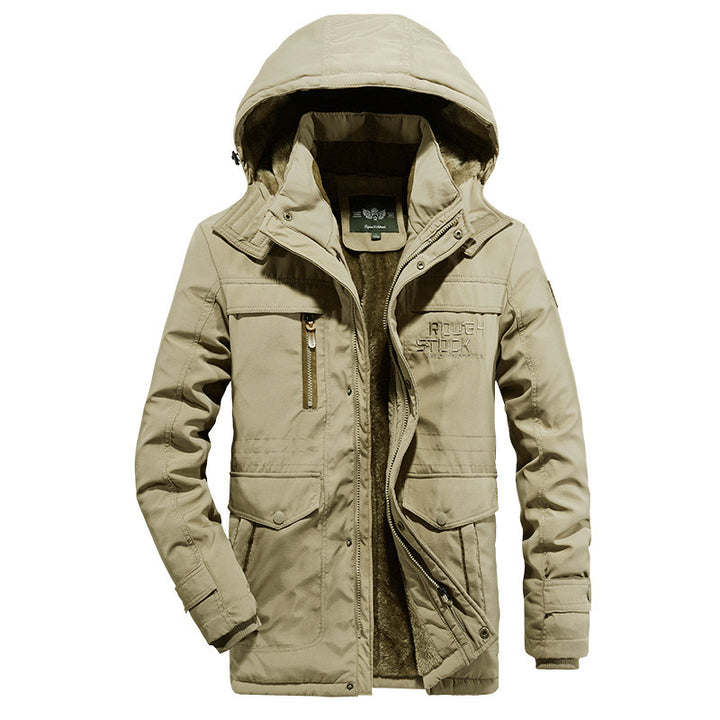 Herren Wetterfeste Parkajacke mit Kapuze Drune
