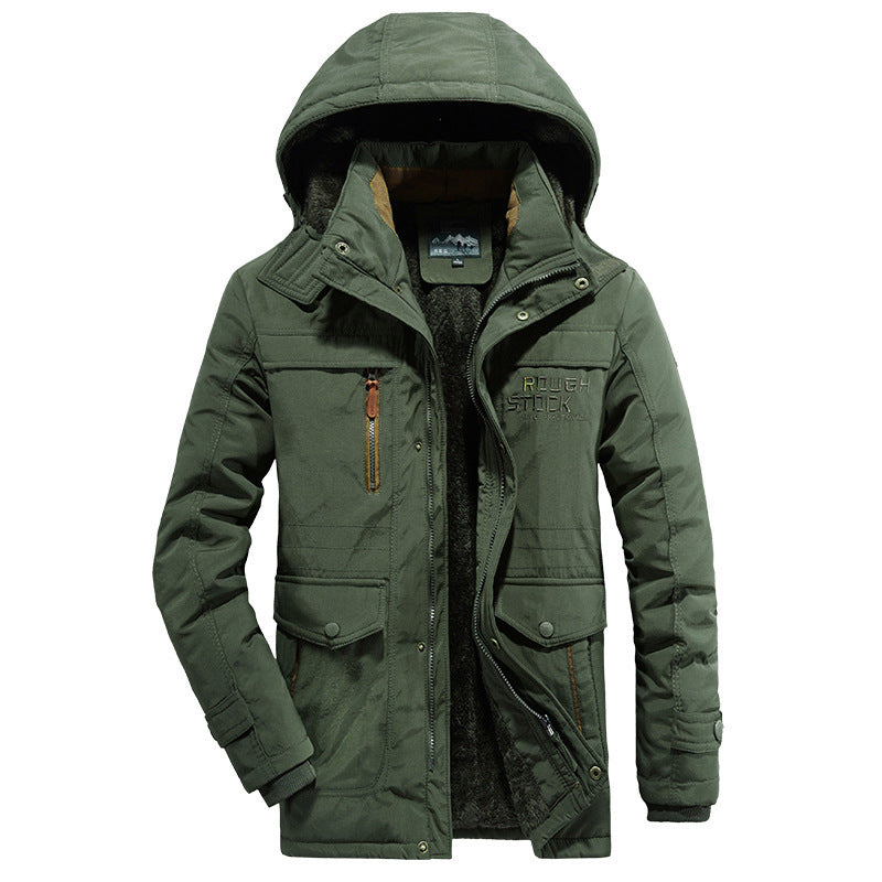 Herren Wetterfeste Parkajacke mit Kapuze Drune