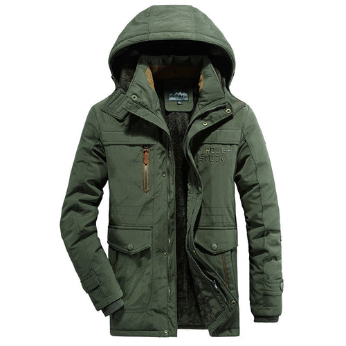 Herren Wetterfeste Parkajacke mit Kapuze Drune