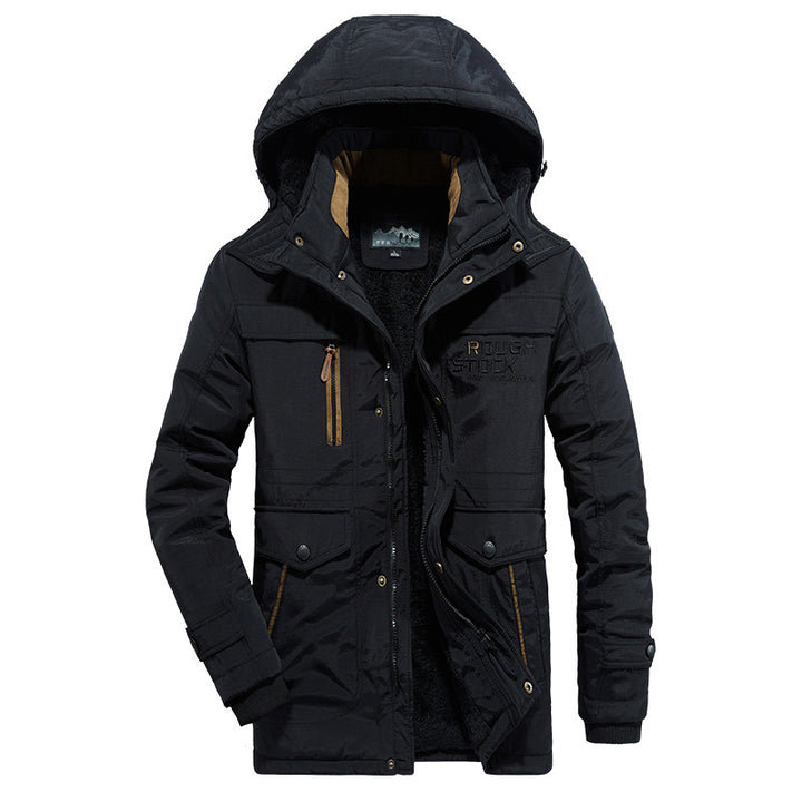 Herren Wetterfeste Parkajacke mit Kapuze Drune