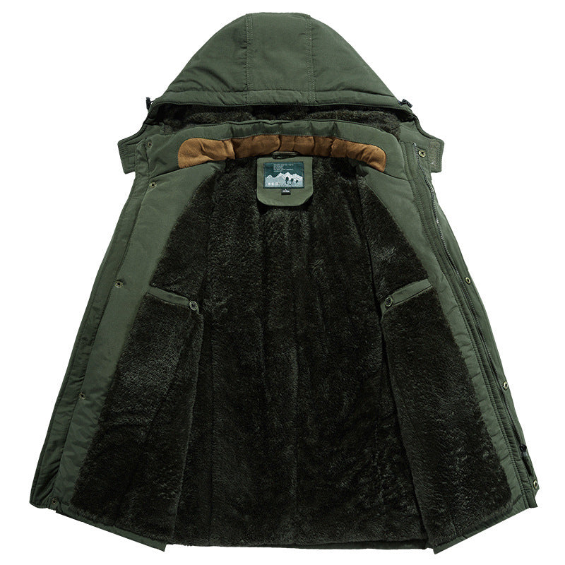 Herren Wetterfeste Parkajacke mit Kapuze Drune