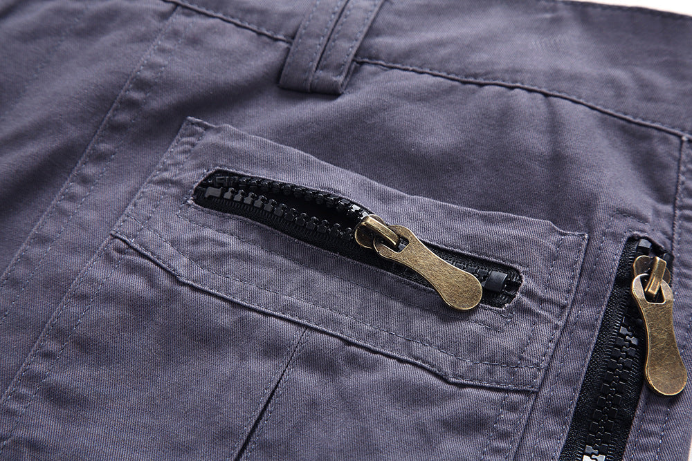 Drune | Stylische Outdoor Cargoshorts Mit Reißverschlusstaschen Für Herren