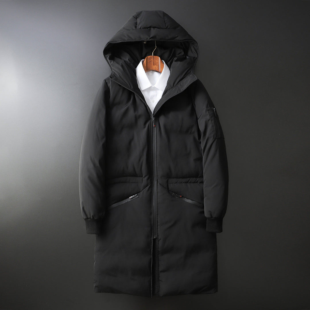 Herren Wattierter Langparka mit Kapuze und winddichtem Schutz Drune