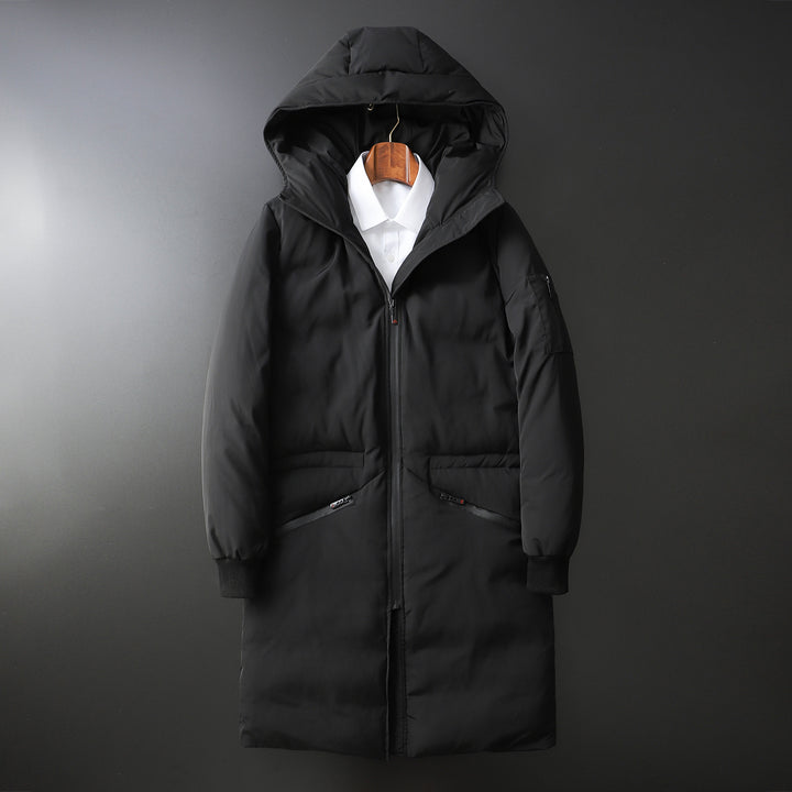 Herren Wattierter Langparka mit Kapuze und winddichtem Schutz Drune