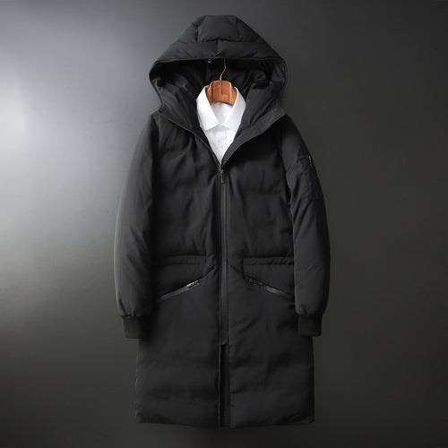 Herren Wattierter Langparka mit Kapuze und winddichtem Schutz Drune