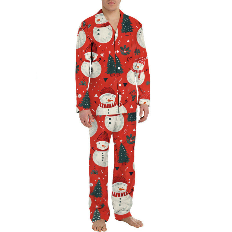 Herren-Pyjama-Set, langärmelig, festlich
