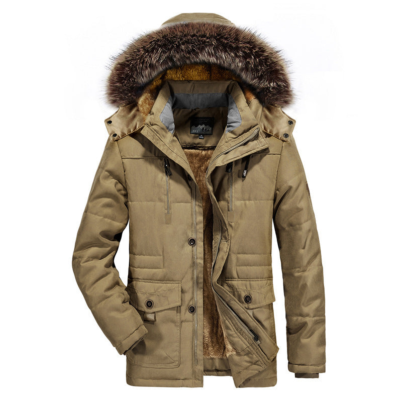 Herren Winterjacke mit abnehmbarer Kapuze Drune