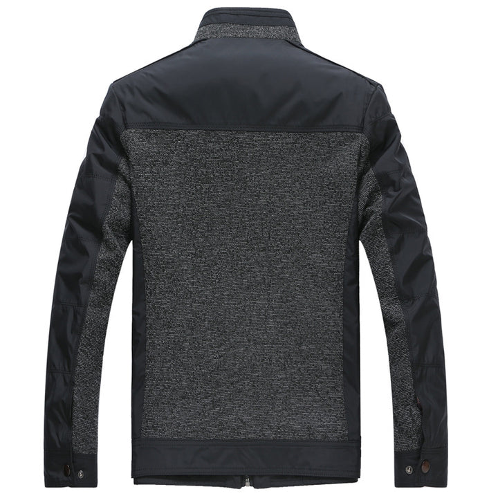 Herren Hybrid-Übergangsjacke mit gesteppter Frontpartie, Stehkragen und verdecktem Reißverschluss Drune