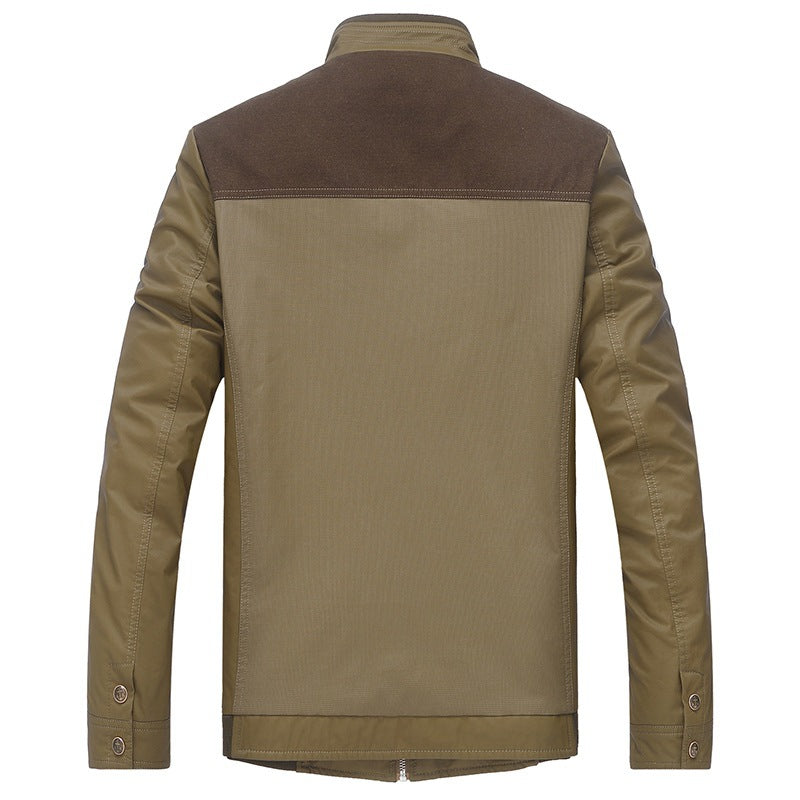Herren Leichte Übergangsjacke mit Stehkragen und gemustertem Satinfutter Drune