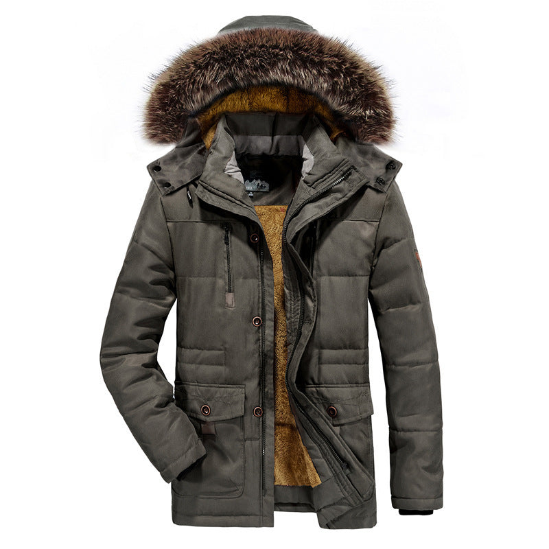 Herren Winterjacke mit abnehmbarer Kapuze Drune