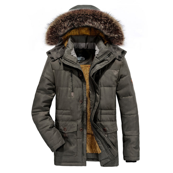 Herren Winterjacke mit abnehmbarer Kapuze Drune