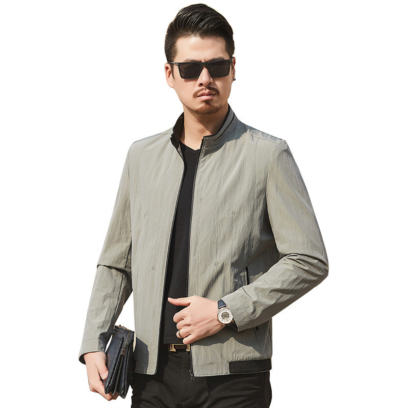 Herren Ultraleichte Travel-Übergangsjacke mit Stehkragen und knitterarmem Performance-GewDrunee Drune