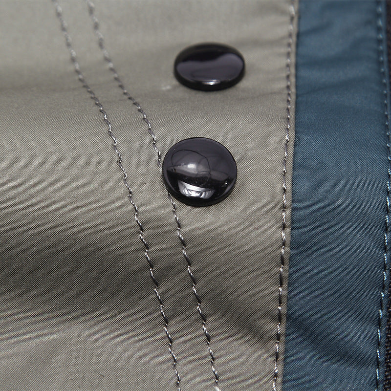 Herren Übergangsjacke mit Stehkragen und gemustertem Innenfutter Drune