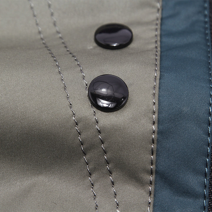 Herren Übergangsjacke mit Stehkragen und gemustertem Innenfutter Drune