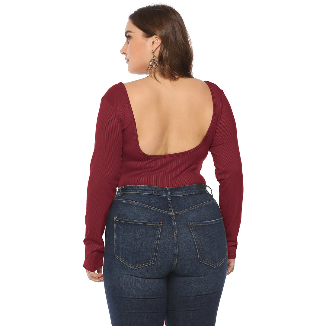 Damen Einteiler mit langen Ärmeln und Knopfdetails Drune