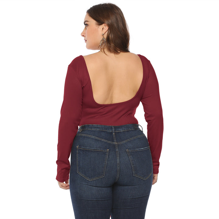 Damen Einteiler mit langen Ärmeln und Knopfdetails Drune
