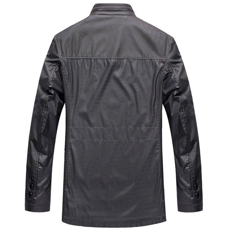 Herren leichte Reise-Utility-Jacke mit gesteppten Ärmeln, verdecktem Reißverschluss und kariertem Innenfutter Drune