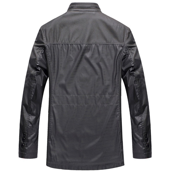 Herren leichte Reise-Utility-Jacke mit gesteppten Ärmeln, verdecktem Reißverschluss und kariertem Innenfutter Drune