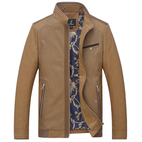 Herren Leichte Übergangsjacke mit Stehkragen und gemustertem Satinfutter Drune