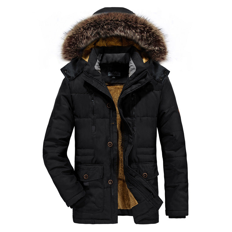 Herren Winterjacke mit abnehmbarer Kapuze Drune