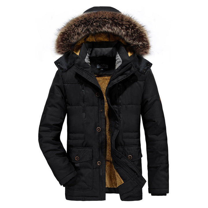 Herren Winterjacke mit abnehmbarer Kapuze Drune