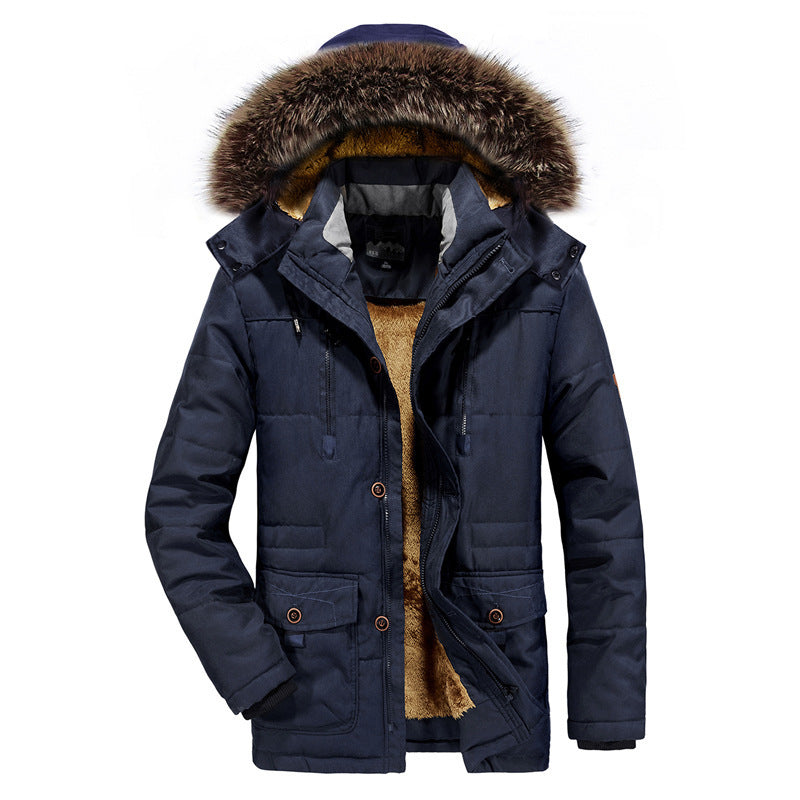 Herren Winterjacke mit abnehmbarer Kapuze Drune
