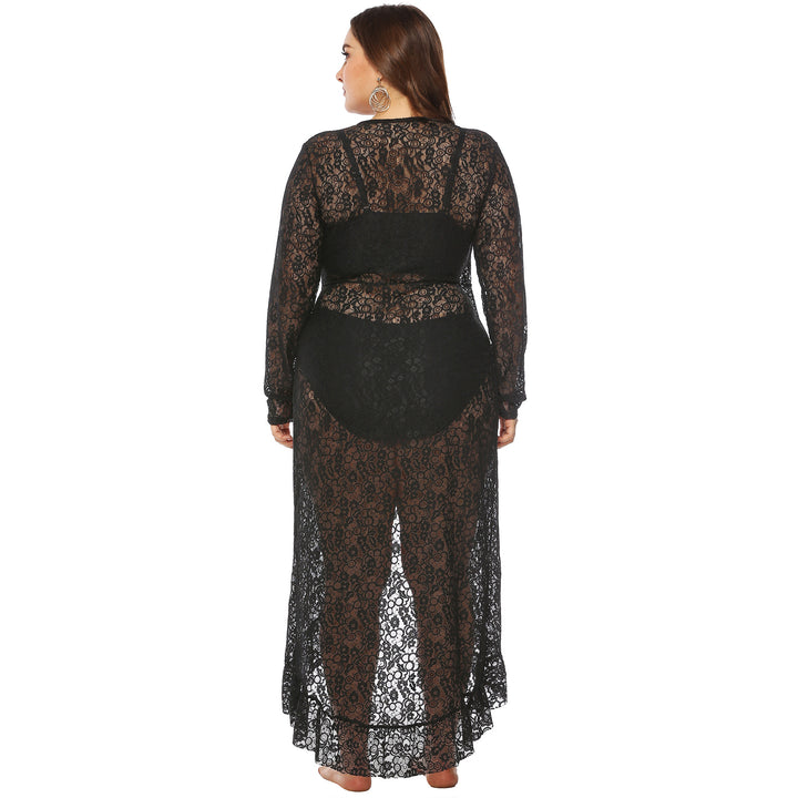 Damen eleganter Spitzen-Strandüberwurf Drune