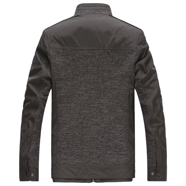 Herren Hybrid-Übergangsjacke mit gesteppter Frontpartie, Stehkragen und verdecktem Reißverschluss Drune